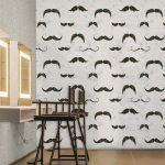 Barber Shop MURAL WALLPAPER, Available in Various Paper Texture, Code B159. 105 CM WIDE ROLL PANELS.
