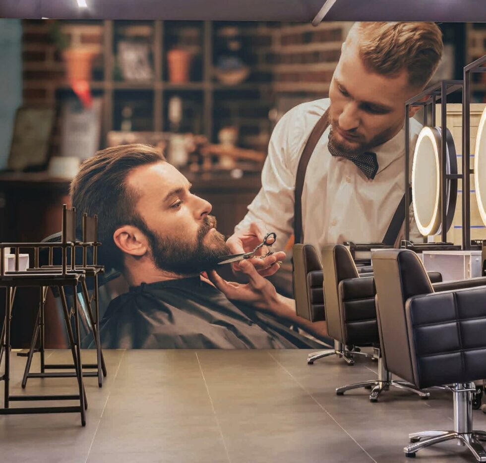 Code B160 - Barber Shop Mural Wallpaper