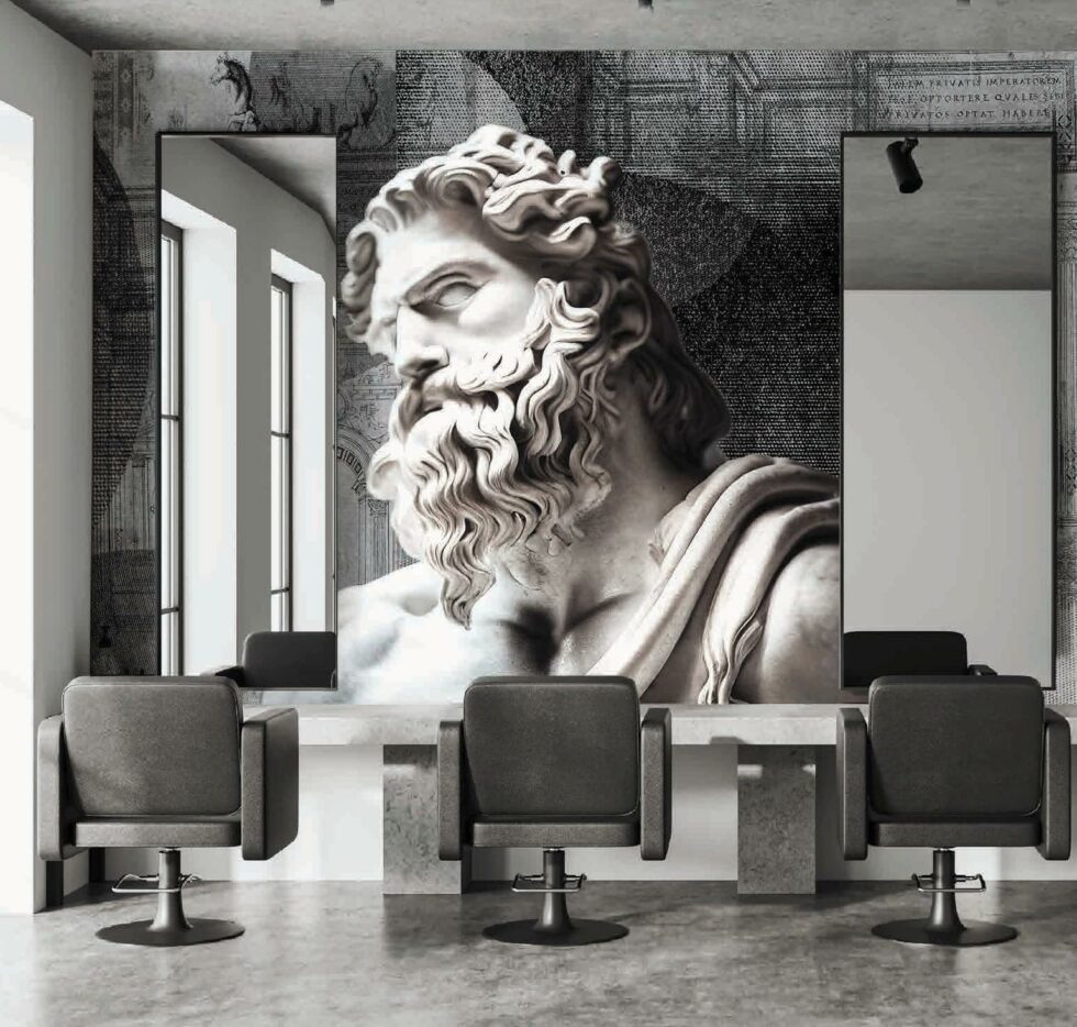 Code B162 - Barber Shop Mural Wallpaper