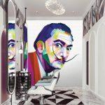 Barber Shop MURAL WALLPAPER, Available in Various Paper Texture, Code B167. 105 CM WIDE ROLL PANELS.