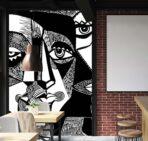 Coffee Bar MURAL WALLPAPER, Available in Various Paper Texture, Code C101. 105 CM WIDE ROLL PANELS. - Image 2