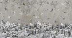 Coffee Bar MURAL WALLPAPER, Available in Various Paper Texture, Code C102. 105 CM WIDE ROLL PANELS.