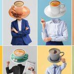 Coffee Bar, VINYL FABRIC TEXTILE Wall Mural in Different Texture, Code C103. It is produced as ONE PIECE WITHOUT JOINT.