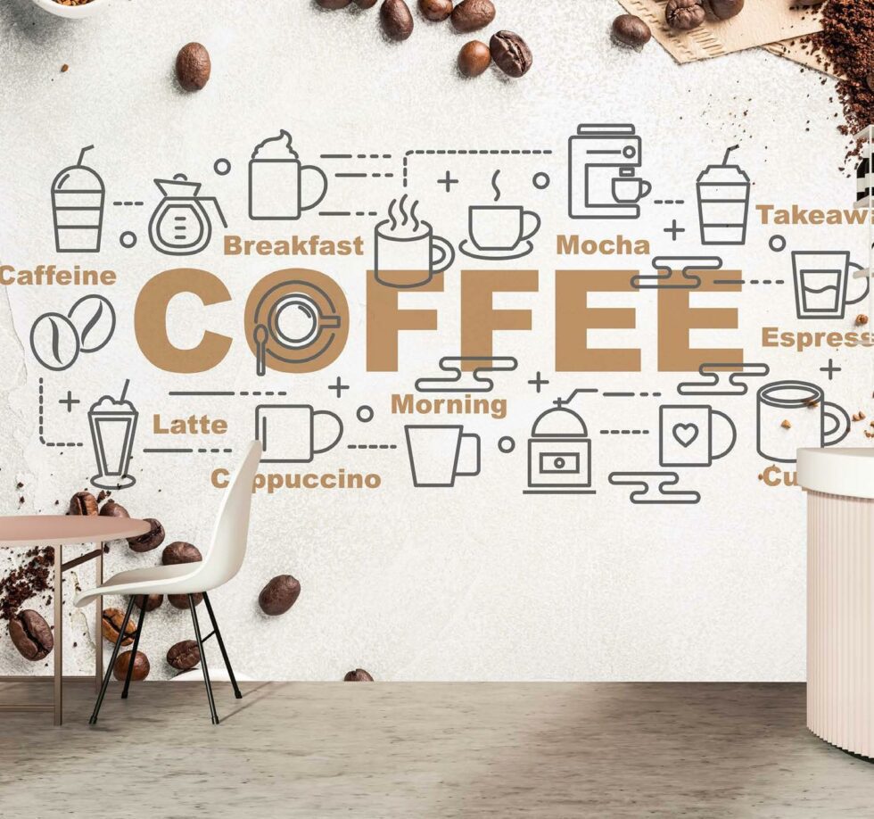 Code C108 - Coffee Bar Mural Wallpaper