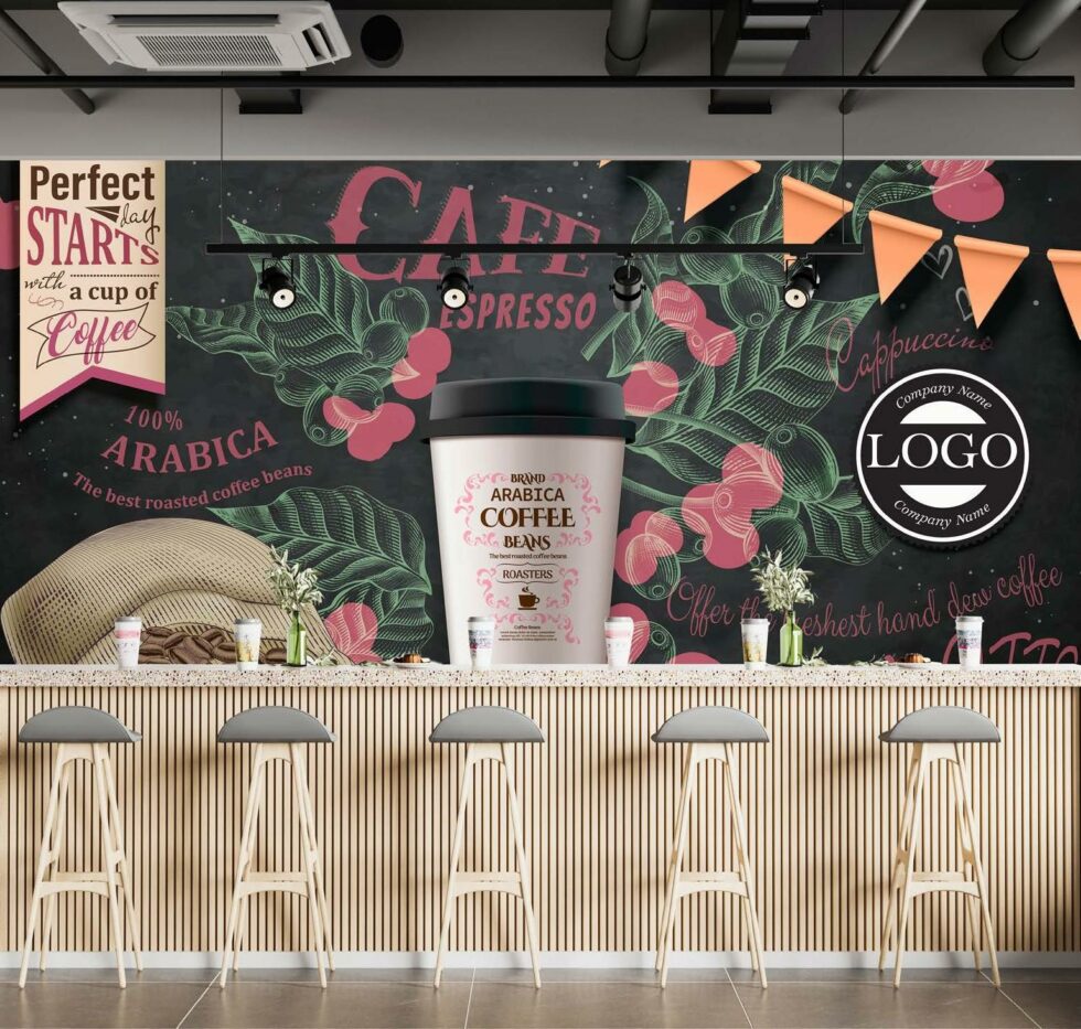 Code C109 - Coffee Bar Mural Wallpaper