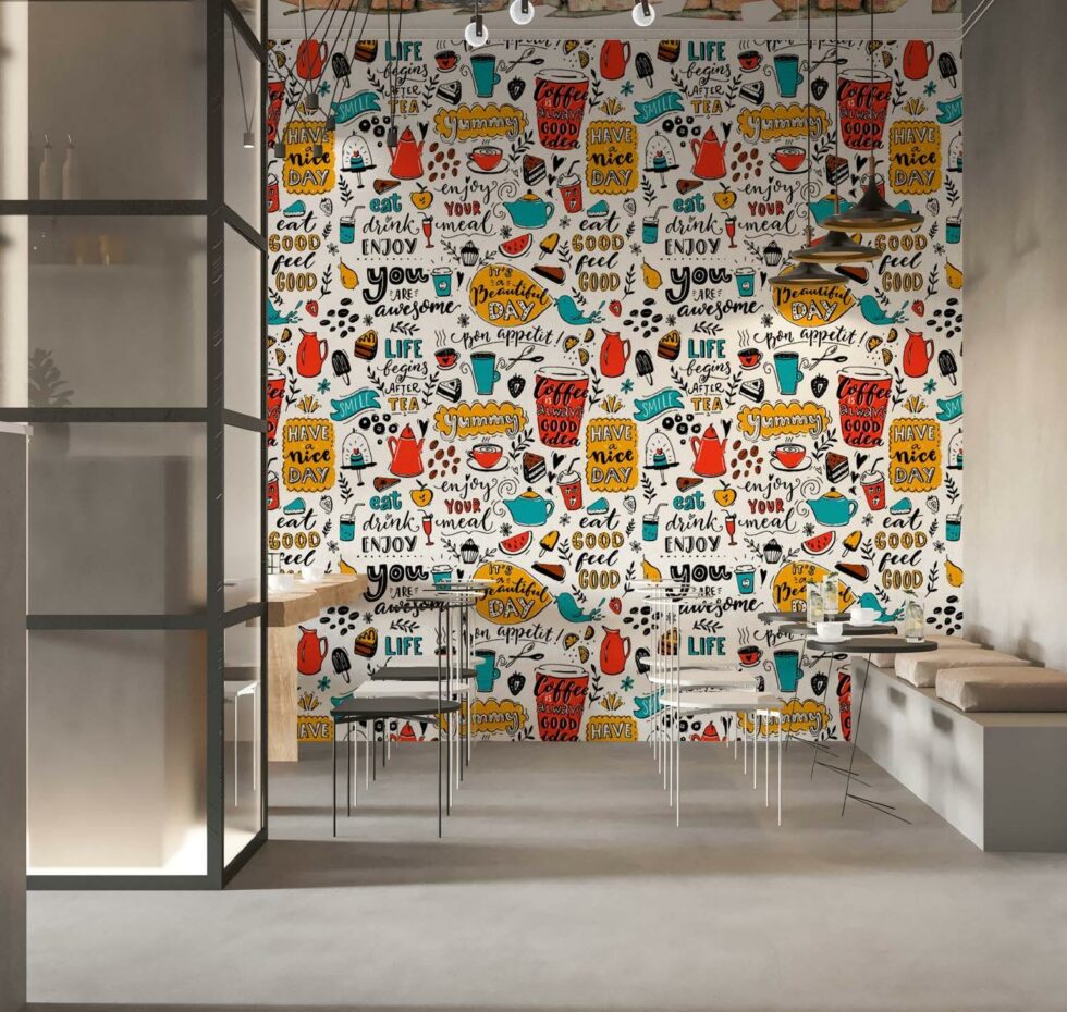 Code C121 - Coffee Bar Mural Wallpaper