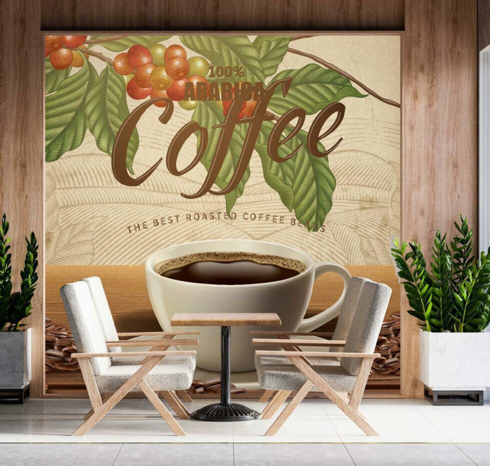 Code C124 - Coffee Bar Mural Wallpaper