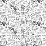 Coffee Bar, VINYL FABRIC TEXTILE Wall Mural in Different Texture, Code C145. It is produced as ONE PIECE WITHOUT JOINT.