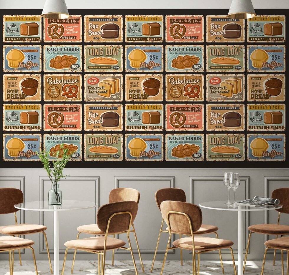 Code C146 - Chicken Bar Mural Wallpaper