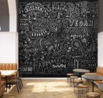Coffee Bar MURAL WALLPAPER, Available in Various Paper Texture, Code C147. 105 CM WIDE ROLL PANELS. - Image 2