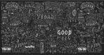 Coffee Bar MURAL WALLPAPER, Available in Various Paper Texture, Code C147. 105 CM WIDE ROLL PANELS.