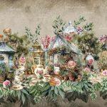 Coffee Bar MURAL WALLPAPER, Available in Various Paper Texture, Code C148. 105 CM WIDE ROLL PANELS.