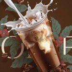 Coffee Bar MURAL WALLPAPER, Available in Various Paper Texture, Code C150. 105 CM WIDE ROLL PANELS.