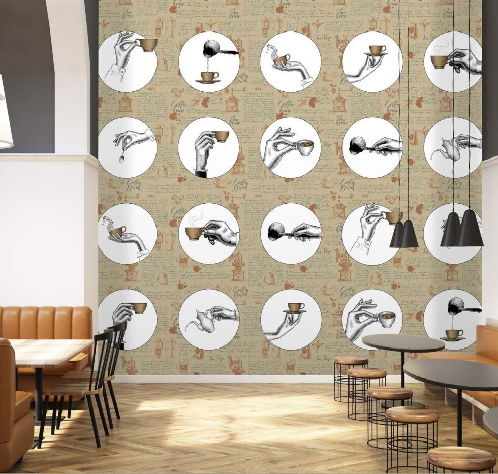 Code C152 - Coffee Bar Mural Wallpaper