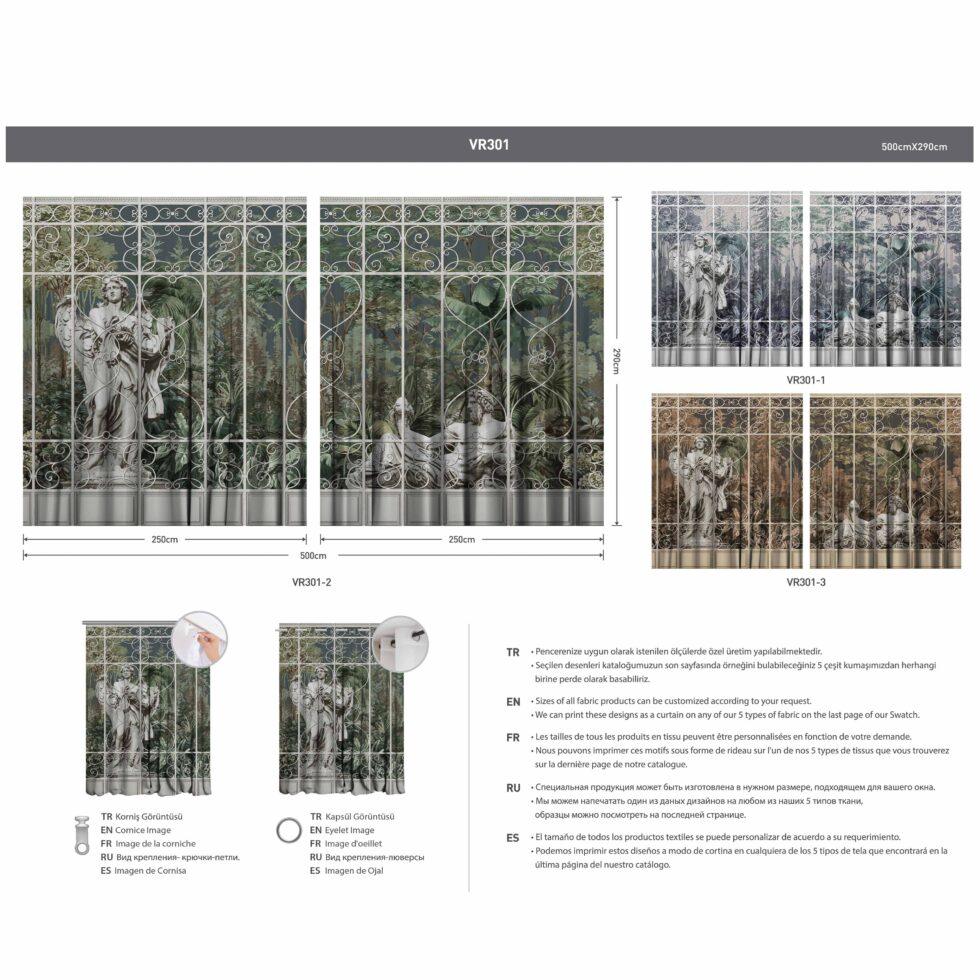 AdaHome Eyelet Curtains Collection Available in a Variety of Martials and Multicoloured - Code P301 - Image 6