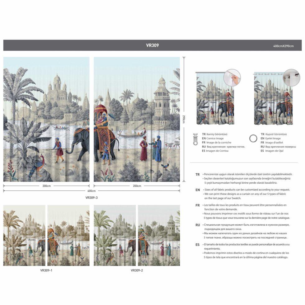 AdaHome Eyelet Curtains Collection Available in a Variety of Martials and Multicoloured - Code P309 - Image 5