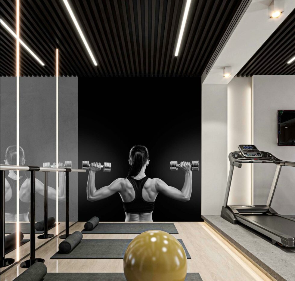 Code G105 - Fitness Center Mural Wallpaper