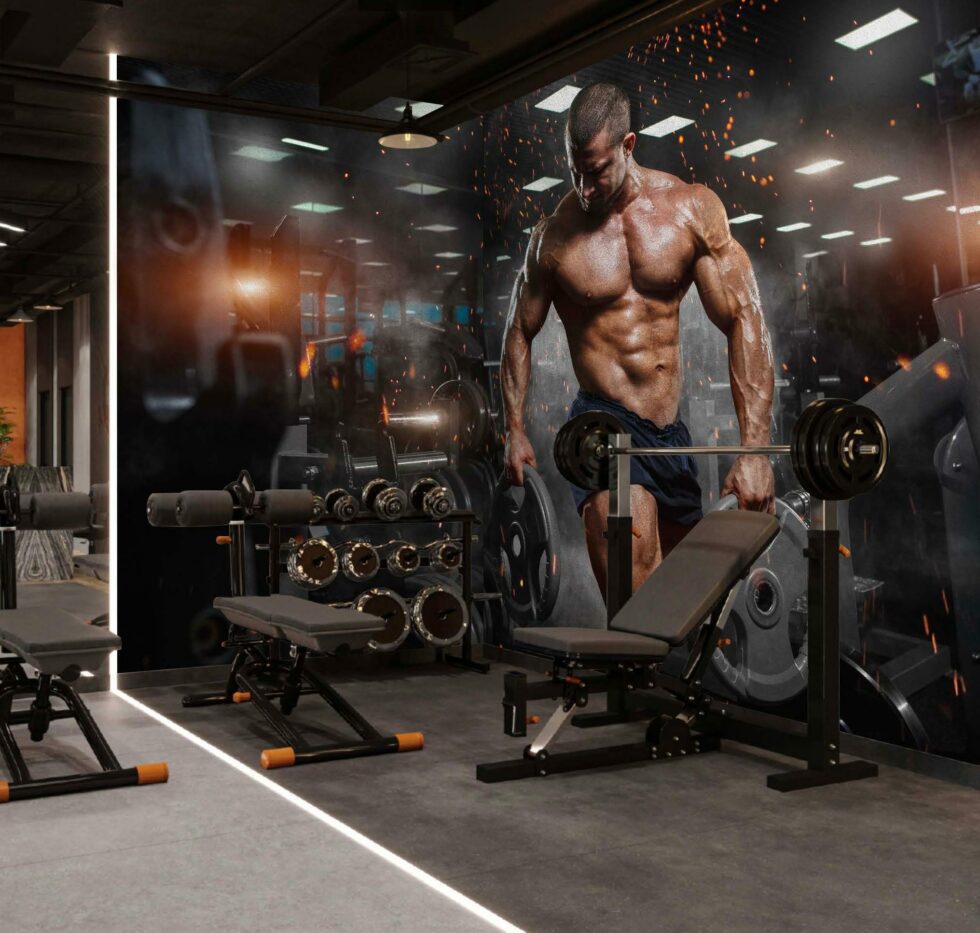 Code G108 - Fitness Center Mural Wallpaper