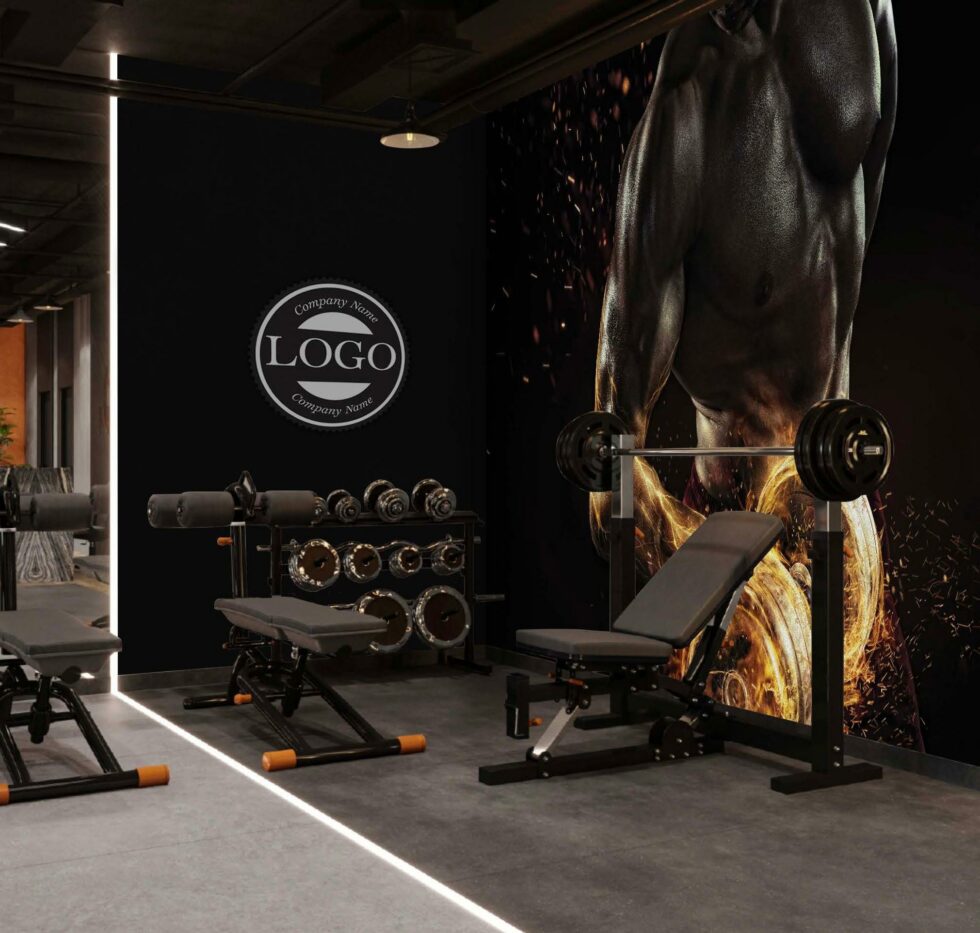 Code G113 - Fitness Center Mural Wallpaper