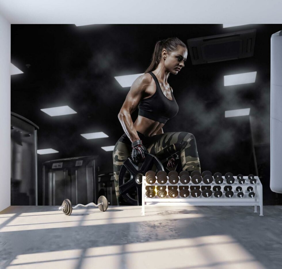 Code G114 - Fitness Center Mural Wallpaper