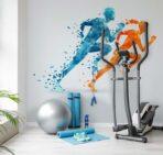 Fitness Center MURAL WALLPAPER, Available in Various Paper Texture, Code G120. 105 CM WIDE ROLL PANELS. - Image 2