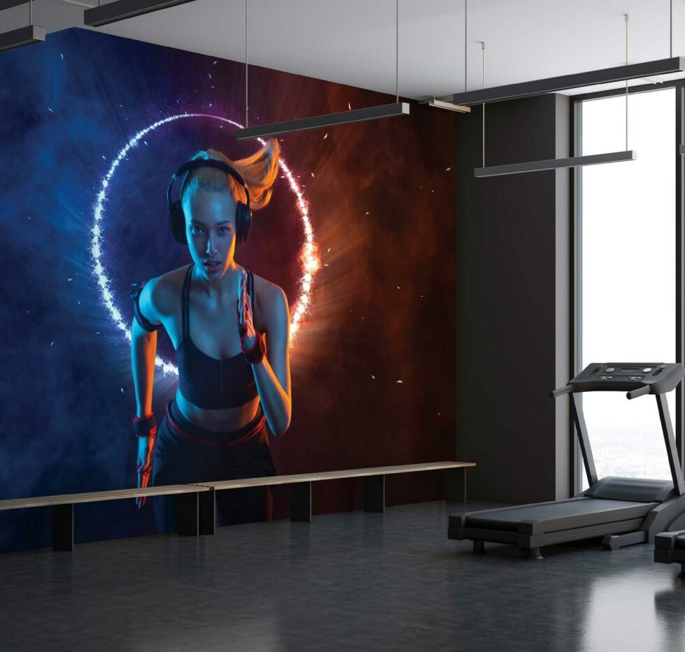 Code G128 - Fitness Center Mural Wallpaper