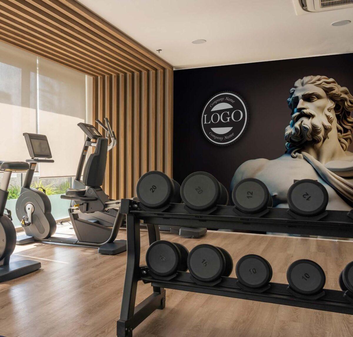 Fitness Center MURAL WALLPAPER, Available in Various Paper Texture, Code G130. 105 CM WIDE ROLL PANELS. - Image 2