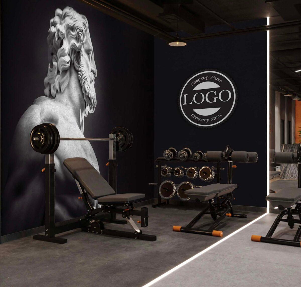 Fitness Center MURAL WALLPAPER, Available in Various Paper Texture, Code G131. 105 CM WIDE ROLL PANELS. - Image 2