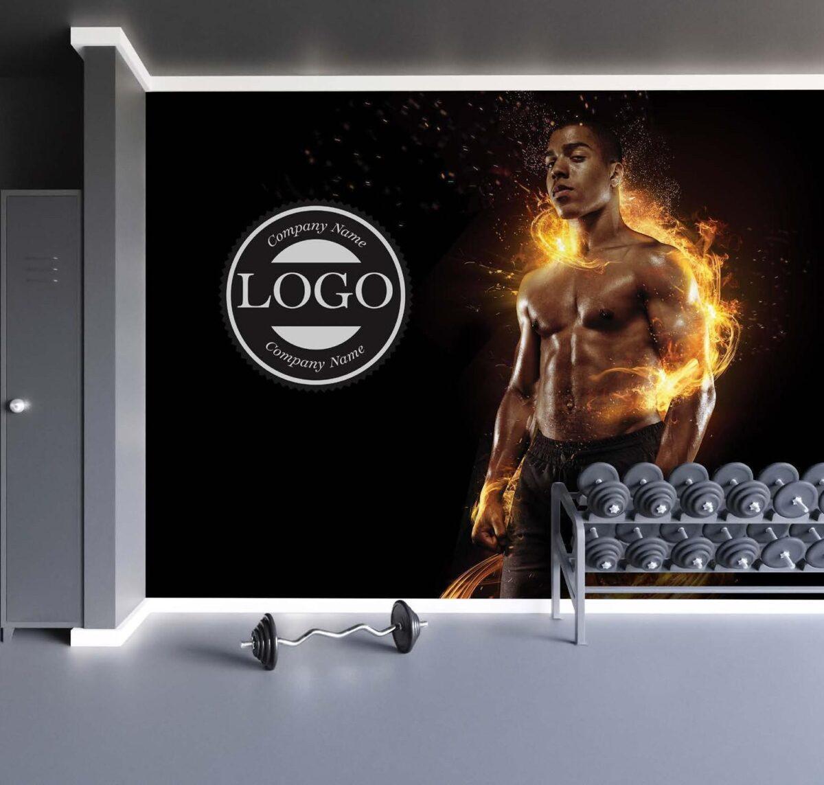 Fitness Center MURAL WALLPAPER, Available in Various Paper Texture, Code G141. 105 CM WIDE ROLL PANELS. - Image 2