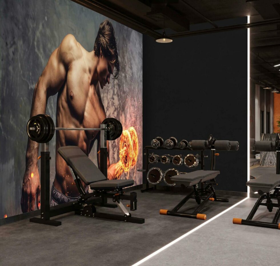 Code G146 - Fitness Center Mural Wallpaper