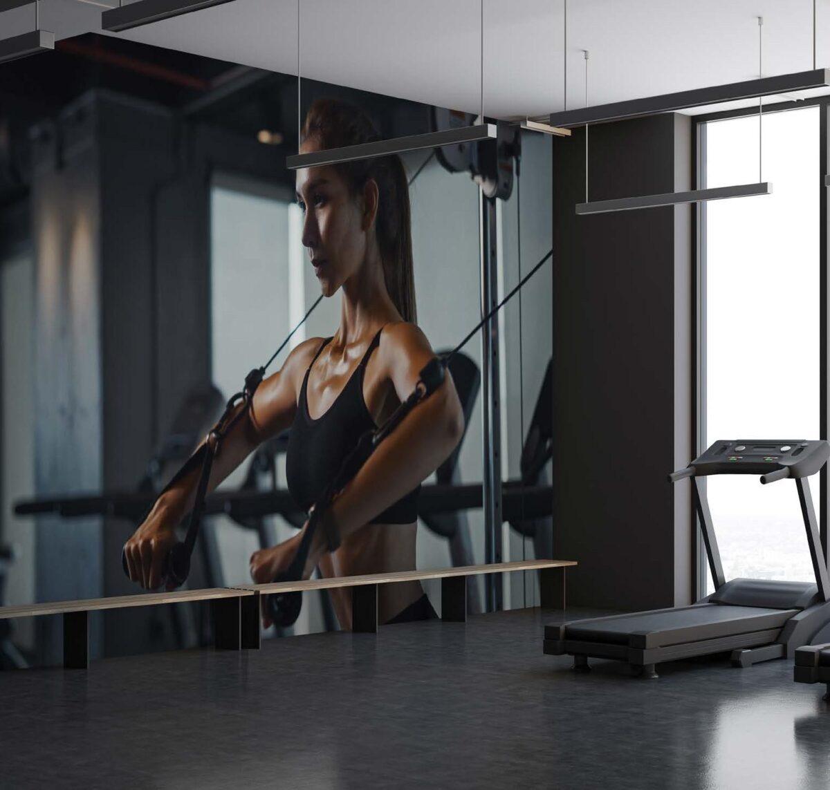 Fitness Center MURAL WALLPAPER, Available in Various Paper Texture, Code G148. 105 CM WIDE ROLL PANELS. - Image 2