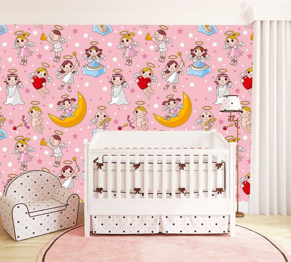 Code M1032 - Baby Girls Kids Mural Wallpaper