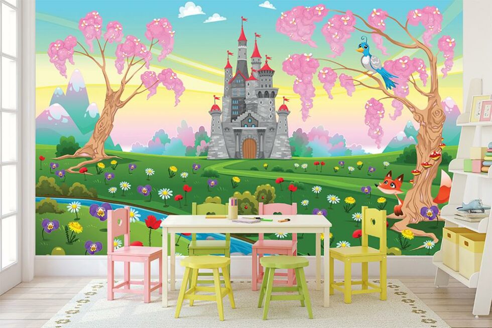 Code M1033 - Fairytale Scenery Kids Mural Wallpaper