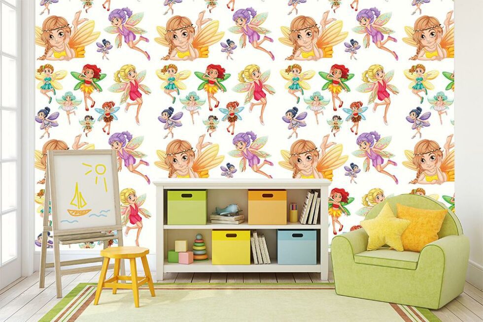 Code M1034 - Little Girls Kids Mural Wallpaper