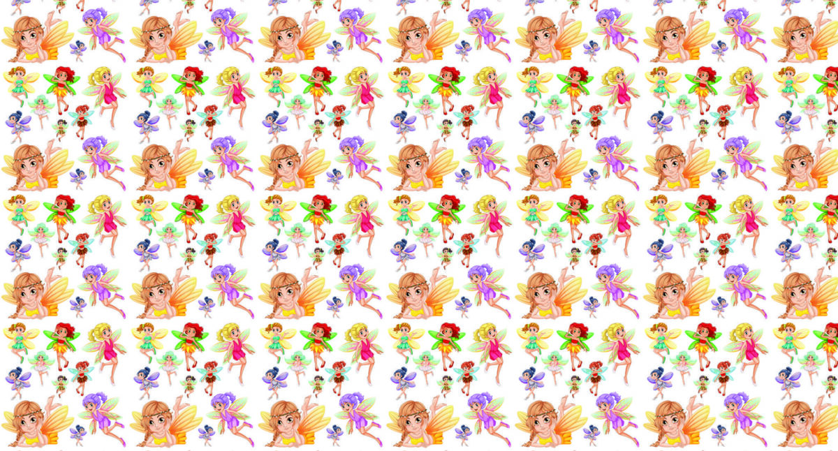 Little Girls Kids MURAL WALLPAPER, Available in Various Paper Texture, Code M1034. It is Produced as 105 CM WIDE ROLL PANELS. - Image 1