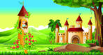 Cartoon Castle Kids MURAL WALLPAPER, Available in Various Paper Texture, Code M1035. It is Produced as 105 CM WIDE ROLL PANELS.