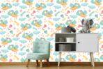 Happy Birds Kids MURAL WALLPAPER, Available in Various Paper Texture, Code M1037. It is Produced as 105 CM WIDE ROLL PANELS. - Image 2