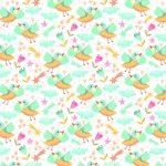 Happy Birds Kids MURAL WALLPAPER, Available in Various Paper Texture, Code M1037. It is Produced as 105 CM WIDE ROLL PANELS.