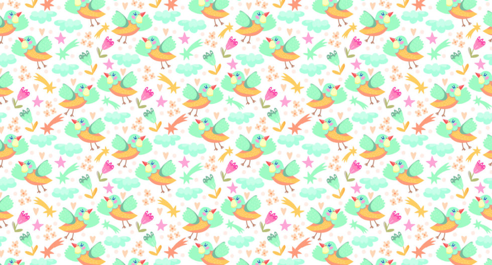 Code M1037 - Happy Birds Kids Mural Wallpaper - Image 4