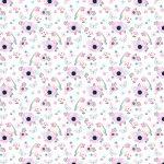 Pink Flower Kids, VINYL FABRIC TEXTILE Wall Mural in Different Texture, Code M1038. It is produced as ONE PIECE WITHOUT JOINT.