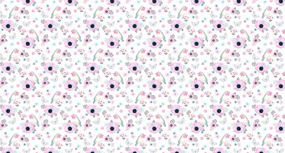 Code M1038 - Pink Flower Kids Mural Wallpaper - Image 4