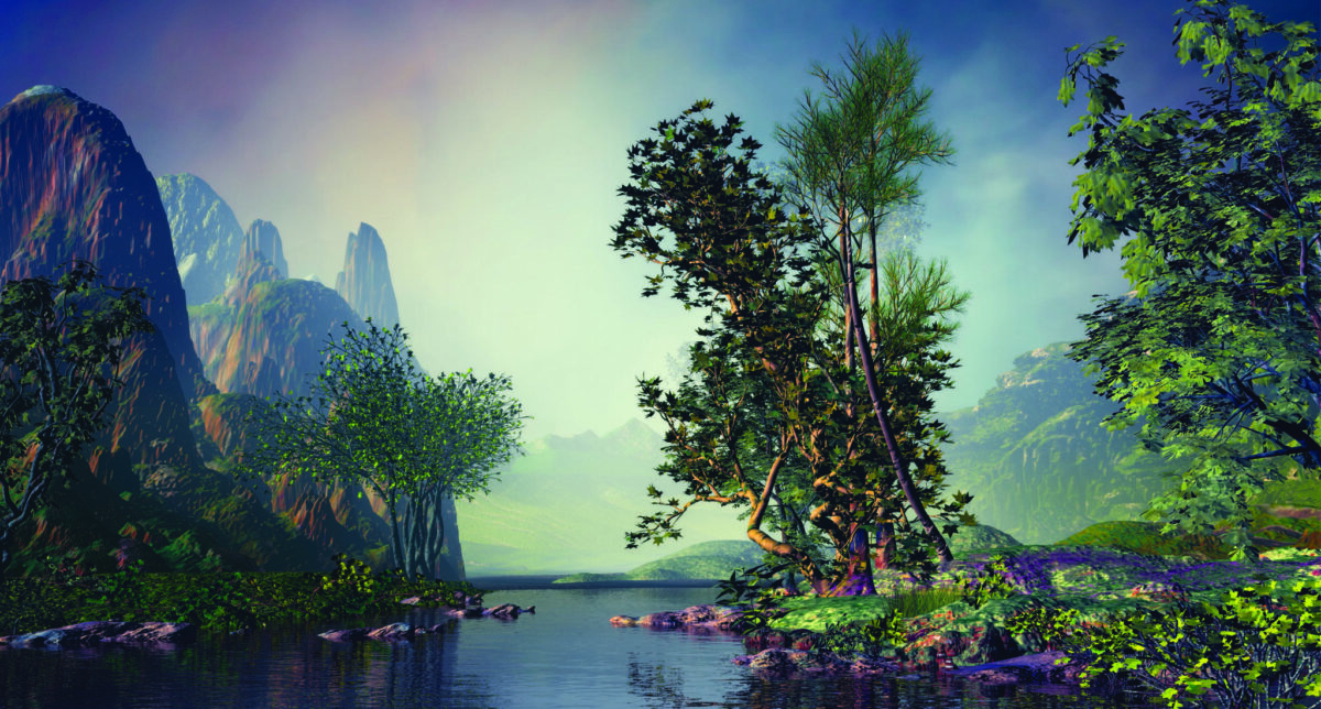 Landscape MURAL WALLPAPER, Available in Various Paper Texture, Code M1043. It is Produced as 105 CM WIDE ROLL PANELS. - Image 1
