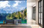 Landscape, VINYL FABRIC TEXTILE Wall Mural in Different Texture, Code M1051. It is produced as ONE PIECE WITHOUT JOINT. - Image 2