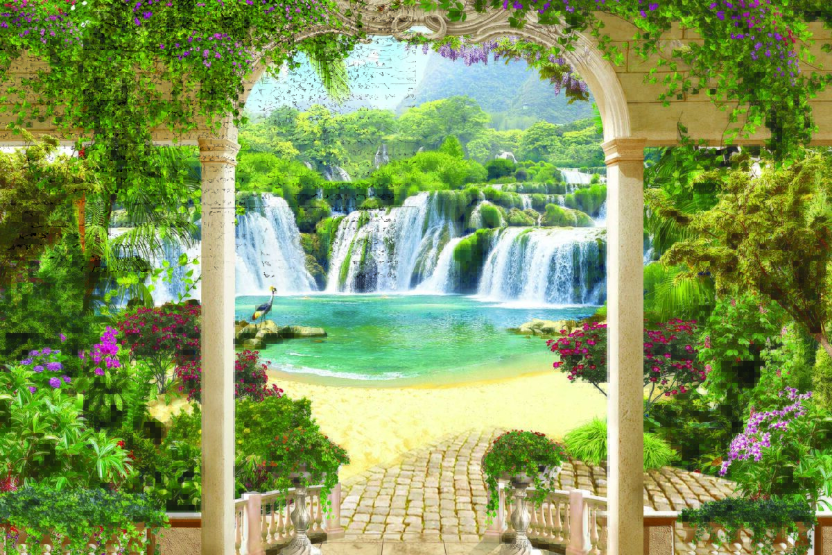 Landscape MURAL WALLPAPER, Available in Various Paper Texture, Code M850. It is Produced as 105 CM WIDE ROLL PANELS. - Image 1