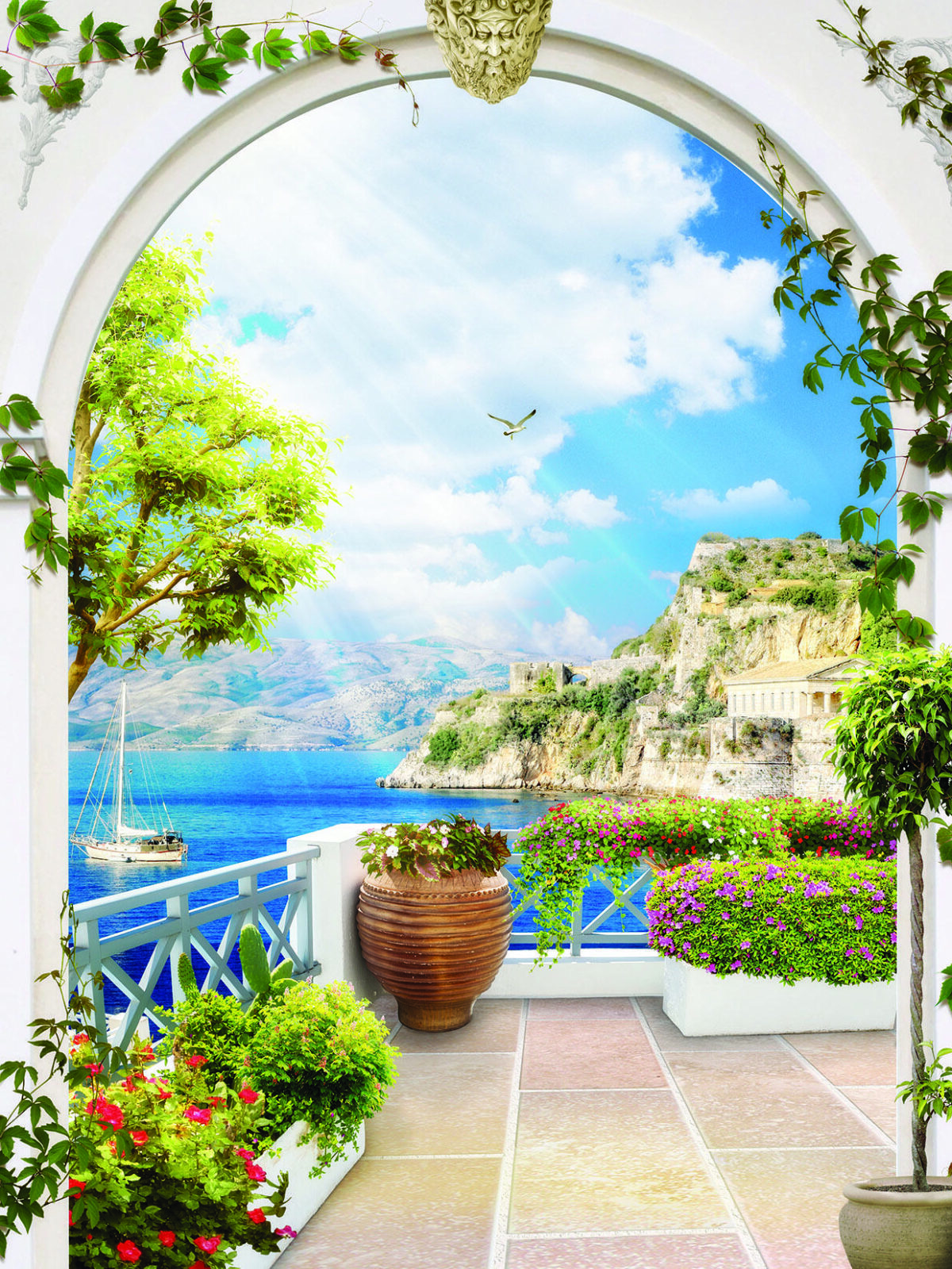Landscape MURAL WALLPAPER, Available in Various Paper Texture, Code M852. It is Produced as 105 CM WIDE ROLL PANELS. - Image 1