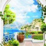 Landscape, VINYL FABRIC TEXTILE Wall Mural in Different Texture, Code M852. It is produced as ONE PIECE WITHOUT JOINT.