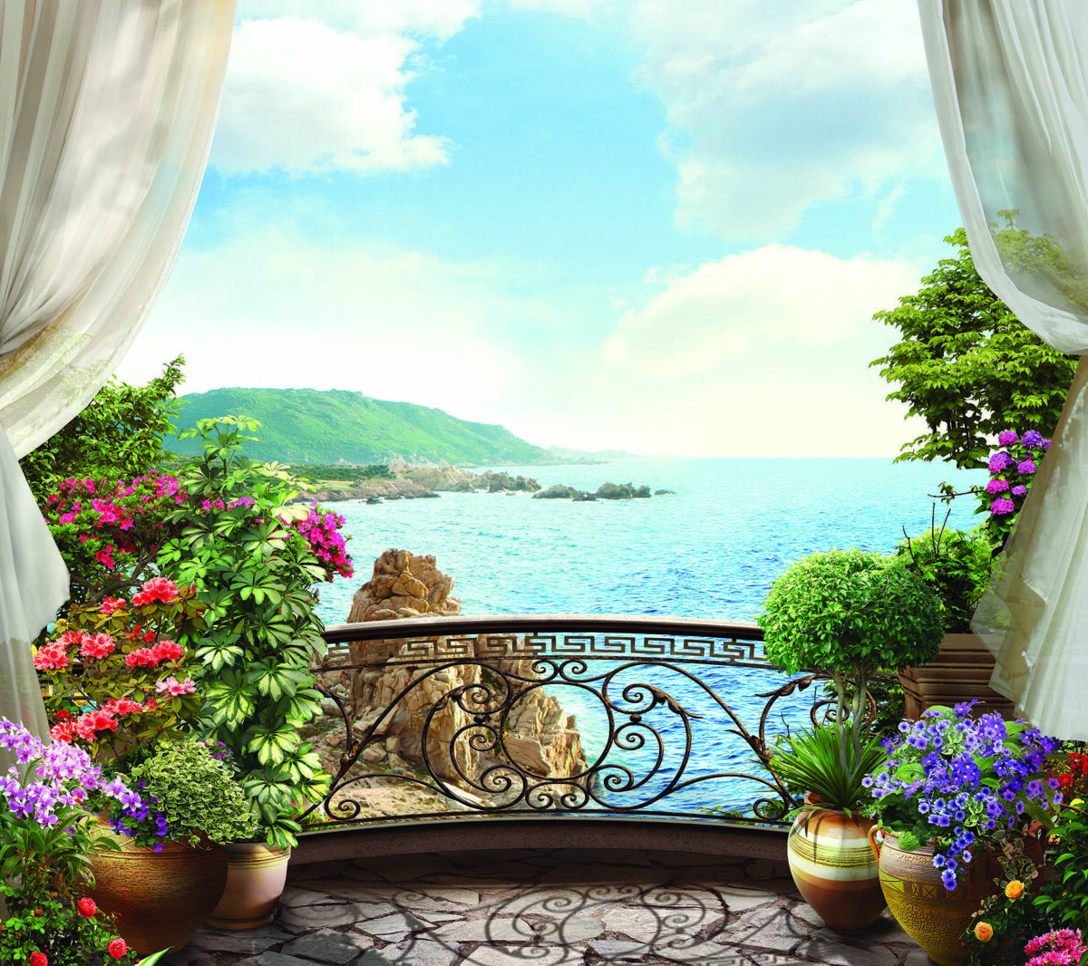 Landscape MURAL WALLPAPER, Available in Various Paper Texture, Code M853. It is Produced as 105 CM WIDE ROLL PANELS. - Image 1