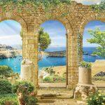 Landscape, VINYL FABRIC TEXTILE Wall Mural in Different Texture, Code M855. It is produced as ONE PIECE WITHOUT JOINT.