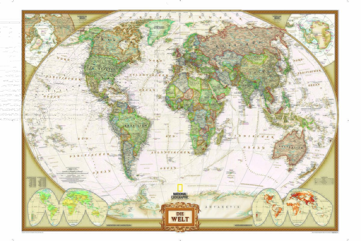 World Map MURAL WALLPAPER, Available in Various Paper Texture, Code M900. It is Produced as 105 CM WIDE ROLL PANELS. - Image 1