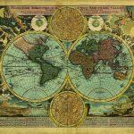 World Map, VINYL FABRIC TEXTILE Wall Mural in Different Texture, Code M901. It is produced as ONE PIECE WITHOUT JOINT.
